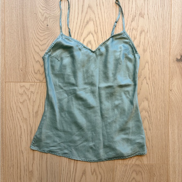 Nougat London Other - Nougat London 100% Silk Sage Green V-Neck Cami Tank Top Sz 1